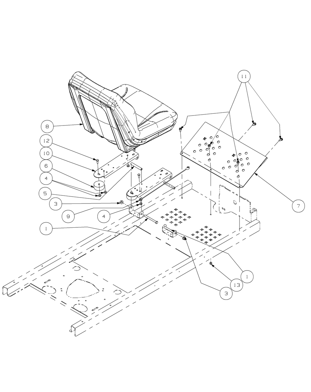Seat Assembly 44 2009 And After Diagram and Parts List for Z-FORCE44 17AF3AGL-17AF3AGL010 Cub Cadet Lawn Tractor